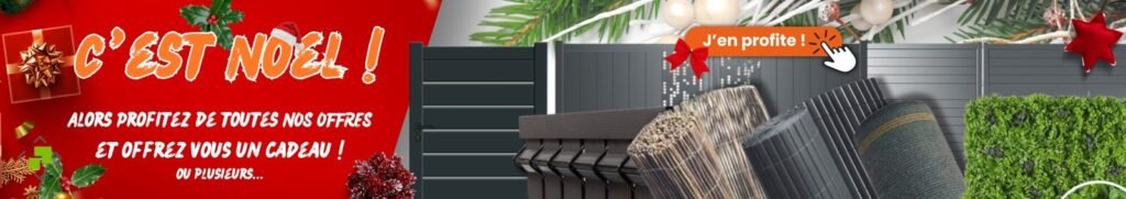 Bannière affichant des portails et clôtures à l'occasion de Noël