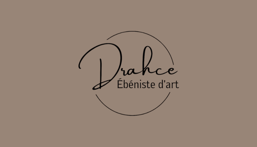 Verso de la carte de visite de Drahce Ébéniste