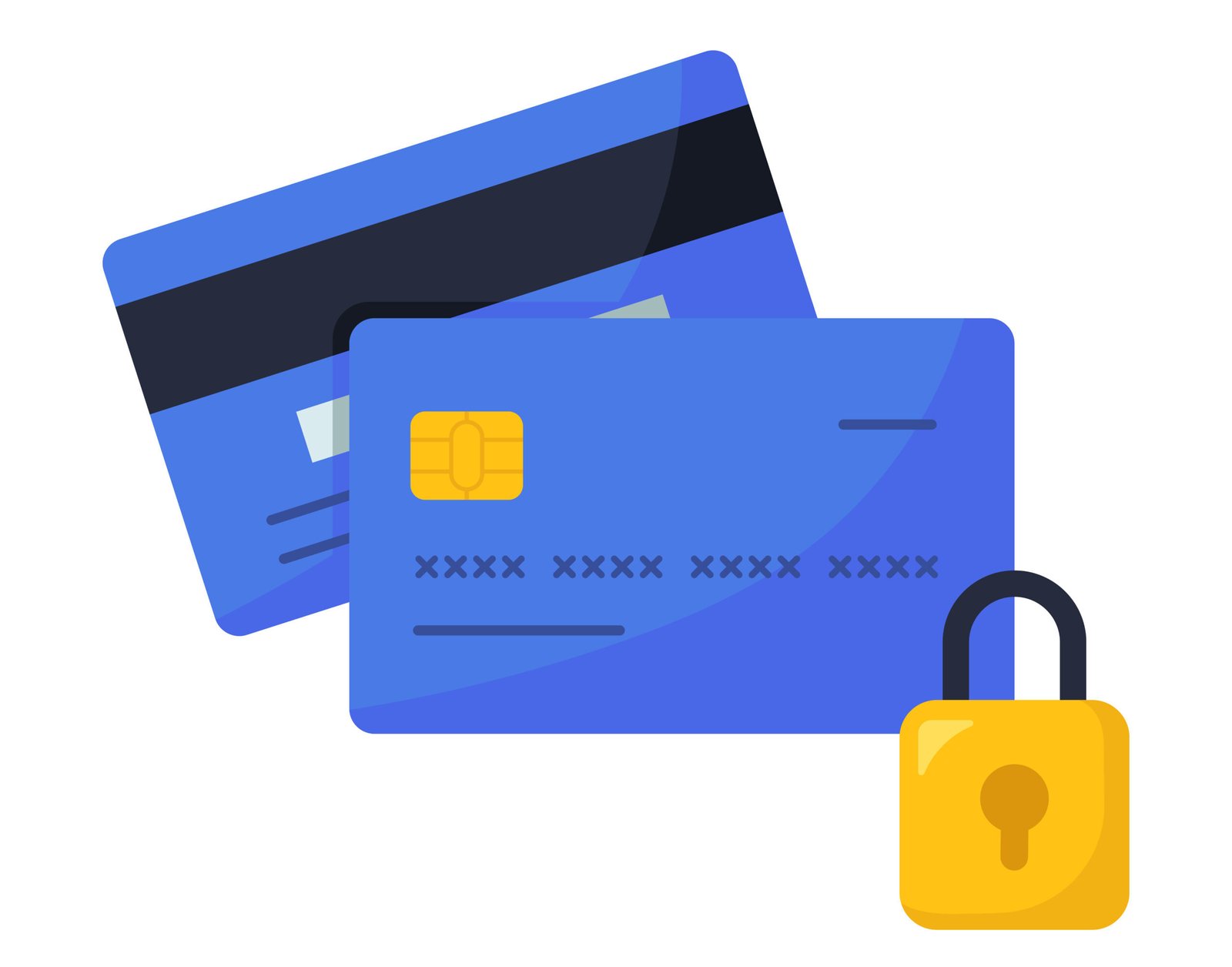 Carte bancaire associée à un cadenas