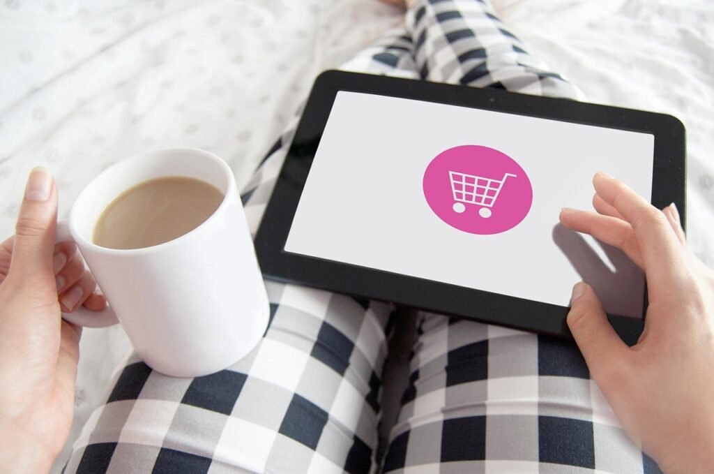 Site e-commerce sur tablette