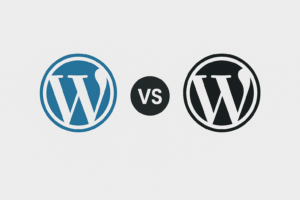 Logo WordPress.com vs WordPress.com